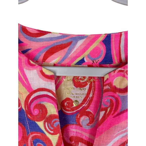 Lilly Pulitzer Linen Reef Retreat Tunic Top XS - Picture 5 of 11